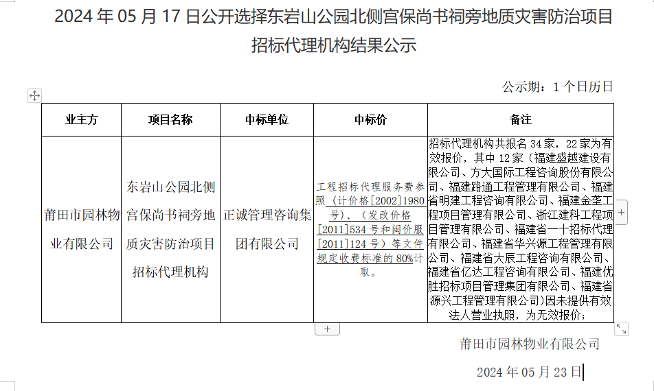 东岩山公园招标代理结果公示.png